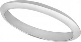 Allurez Knife Edge Wedding Band in 18k White Gold (2.7 mm)