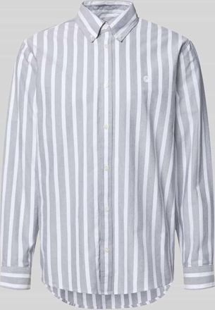 Carhartt Work in Progress Regular Fit Freizeithemd mit Logo-Stitching Modell Deven in Black, Gr&ouml;&szlig;e XXL