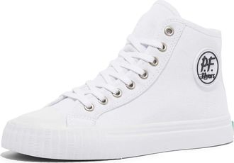 PF Flyers Unisex Center High-Top Sneaker, White Classic, 12.5 Women/11 Men