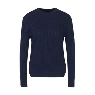 Barbour Hartland Crew - Dames - Ronde hals truien - Blauw - M - Katoen - Truien & Vesten