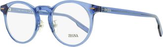 Ermenegildo Zegna Mens Pantos Leggerissimo Eyeglasses EZ5249-H 090 Transparent Blue 50mm