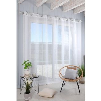 HOME MAISON Visillo a rayas finas con lentejuelas