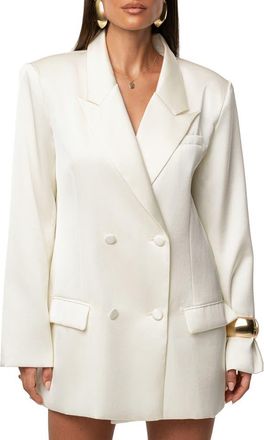 JLUXLABEL LARA OVERSIZE BLAZER in Ivory at Nordstrom, Size Medium