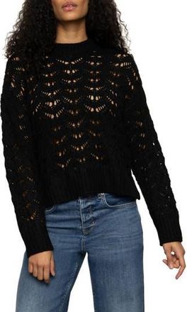 Sanctuary Boheme Open Stitch Sweater in Black at Nordstrom Rack, Size X-Large