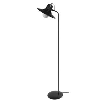 Tosel L&aacute;mpara pie alto articulado metal negro pantalla negro