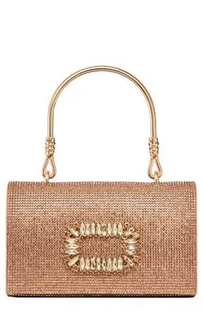Lady Couture Elegant Rhinestone Satin Evening Bag in Gold at Nordstrom Rack