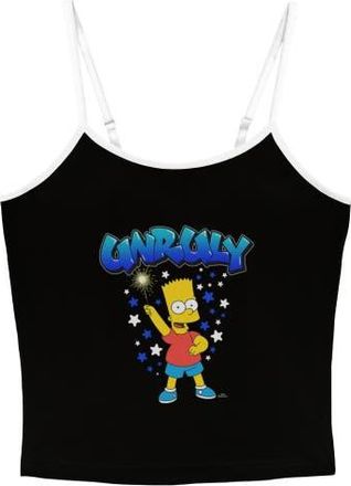 The Simpsons Juniors The Simpsons Bart Unruly Sparkler Tank Top in Black at Nordstrom, Size X-Large