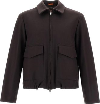 Barena Blouson Jas - Heren - Jassen - Bruin - Maat: L Wol