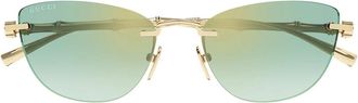Gucci Sunglasses Gg2063 S 003 Gold/Green Women