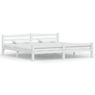 vidaXL Vidaxl - Giroletto Senza Materasso Bianco 200x200 Cm Legno Massello Pino
