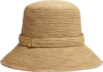 Rag & Bone Lela Packable Straw Bucket Hat in Natural at Nordstrom, Size Small