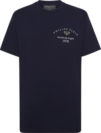 Philipp Plein Round Neck T-Shirt LHomme - Heren - T-shirts - Blauw - S - Katoen - Tops