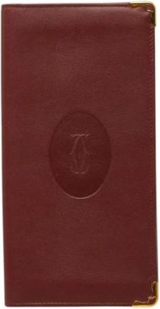 Cartier Pre-owned Vintage Long Wallet (bi-fold) - Dames - Vintage Accessoires - Rood - ONE Size - Leer - Vintage