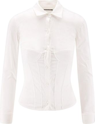 Balenciaga Cotton Blend Corset Shirt-Donna