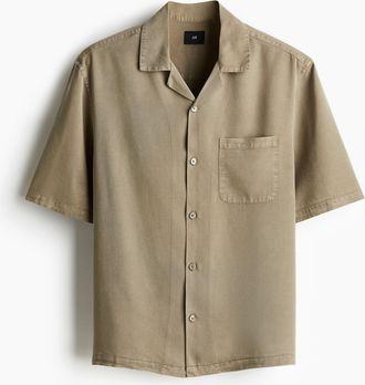 H&M Freizeithemd aus Lyocell in Regular Fit - Green