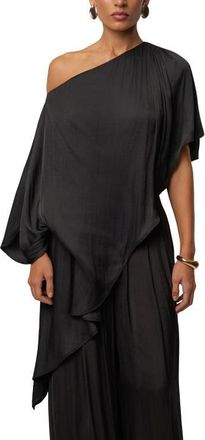 JLUXLABEL Brisa One Shoulder Top in Black at Nordstrom, Size X-Small