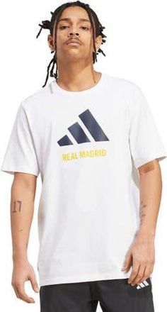 adidas Mens adidas White Real Madrid Three-Stripe Wordmark T-Shirt at Nordstrom, Size Xx-Large
