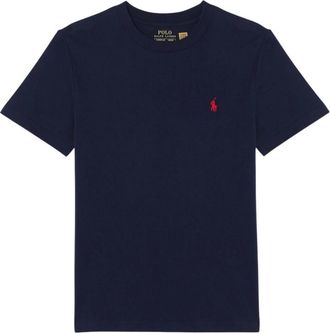 Polo Ralph Lauren Katoenen Jersey T-shirt met ronde hals - Heren - T-shirts - Blauw - M - Katoen - Tops