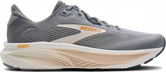 Brooks Womens Ghost 18 Running Shoe In Grey/morganite/coconut