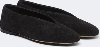 Bottega Veneta Intrecciato suede ballet flats