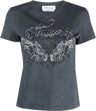 Blumarine T-Shirts - Dames - T-shirts - Zwart - M - Katoen - Tops
