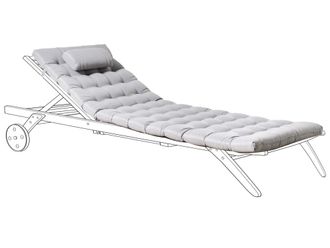 Beliani Coj&iacute;n para tumbona Gris claro