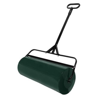 ECD Germany Ecd Germany Rullo Da Giardino, Riempibile Con Acqua O Sabbia 63 Litri, Verde In Acciaio, Rullo Per Prato 90 Cm, Rullo Manuale Per Compattazione Terren
