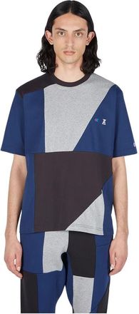 Champion Contrast Panel T-Shirt - Heren - T-shirts - Blauw - L - Katoen - Tops