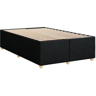vidaXL Estructura De Cama Sin Colch&oacute;n Tela Negro 120x200 Cm Vidaxl