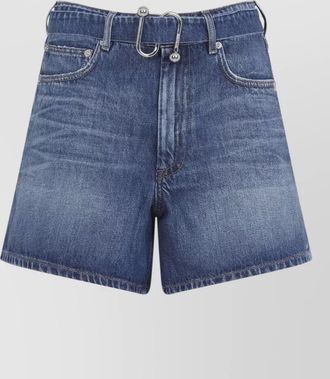 Sportmax fiesta denim shorts belt loops pockets