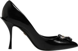 Dolce & Gabbana Black Bag Embellished Heels Pumps Womens Shoes