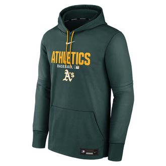 Nike Mens Athletics Authentic Collection Nike Therma MLB Pullover Hoodie in Green | NAC3023NFZ-RMG