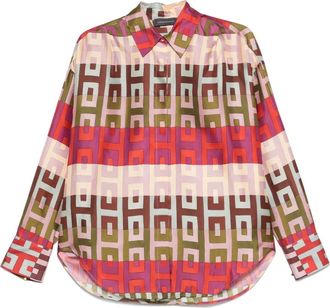 Lorena Antoniazzi Camicia con stampa geometrica - Rosa