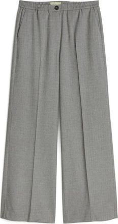 Marc O'Polo Geweven Broek - Dames - Wijde Broeken - Grijs - S - Broeken