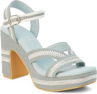 Matisse Footwear Adelaide Ankle Strap Platform Sandal in Denim at Nordstrom, Size 10