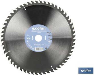 cofan Cofan - Disco De Sierra Ingletadora Para Madera &Oslash;350 X 3,5 X 30 Mm, 56 Dientes