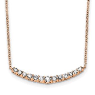 Diamond2Deal 14K Gold 1/2 Ct Lab Grown Diamond Pendant Necklace 18 Clarity VS, Color G-H