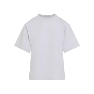 Balenciaga Witte Achterkant Medium Fit T-shirt