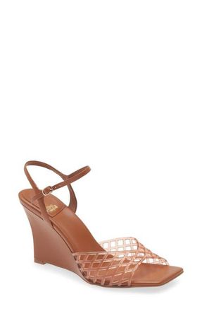 Jeffrey Campbell Bop-It Wedge Sandal in Caramel at Nordstrom, Size 6.5