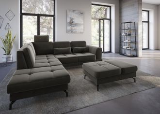 Sit&more Ecksofa »Bendigo L-Form« inklusive Sitztiefenverstellung, Bodenfreiheit 12 cm, in 2 Fussfarben