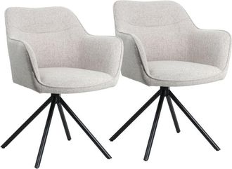 Happy Garden Set di 2 sedie in tessuto grigio DANNA