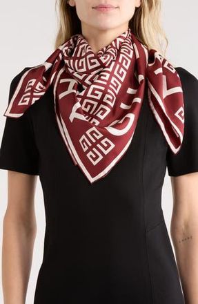 Givenchy 4G Small Silk Square Scarf in Dark Red /Ivory at Nordstrom Rack