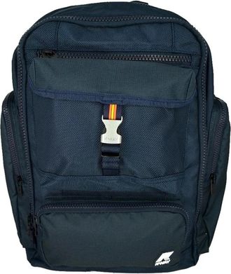 K-Way Blauwe Unisex Rugzak met Meerdere Vakken - Dames - Rugzakken - Blauw - ONE Size - Polyester - Tassen