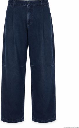 Nine In The Morning Dark Blue Cotton Regular Fit Trousers