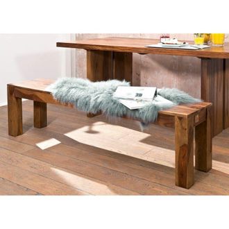 Massivmoebel24 SYDNEY 131 Panca in legno di sheesham - laccato / noble unique 200x35x45