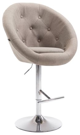 Clp Sgabello Da Bar London V2 In Tessuto Tortora Cromo