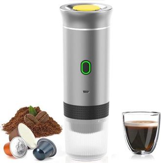 OEM Cafetera El&eacute;ctrica Port&aacute;til Tipo Espresso: Cafetera De C&aacute;psulas 3 En 1 Para Acampar Y Viajar