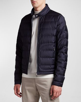 Moncler Mens Acorus Quilted Wool Jacket