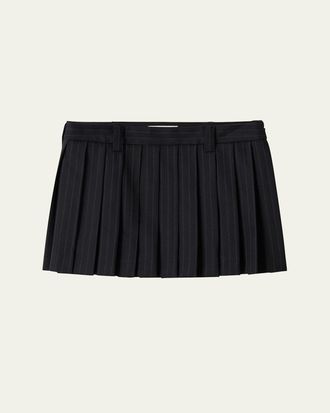 ミニスカート Miu Miu Black Stretch Cashmere Blend Mini Skirt ブラック（黒）系 M MiuMiu(ミュウミュウ) ミニスカート