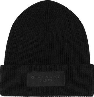Givenchy Muts met logo-applicatie - unisex - Hoeden - Zwart - ONE Size - Accessoires
